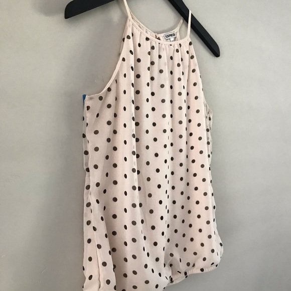 Express | Blush Polka Dot Halter Blouse | Sm - Picture 5 of 7